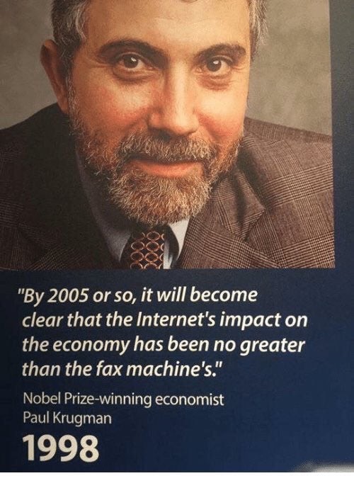 Paul Krugman on “the Internet’s impact’