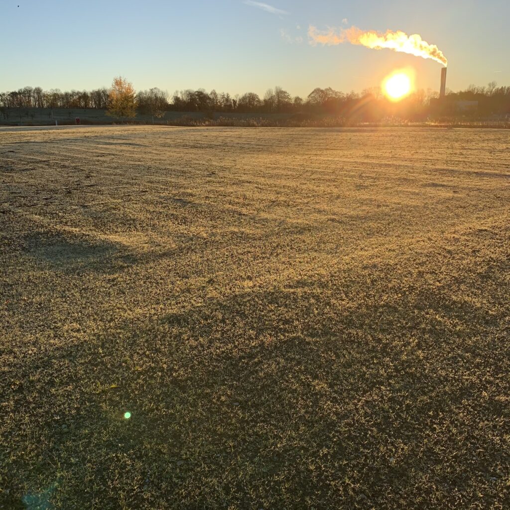 Sonnenaufgang nach Nachtfrost