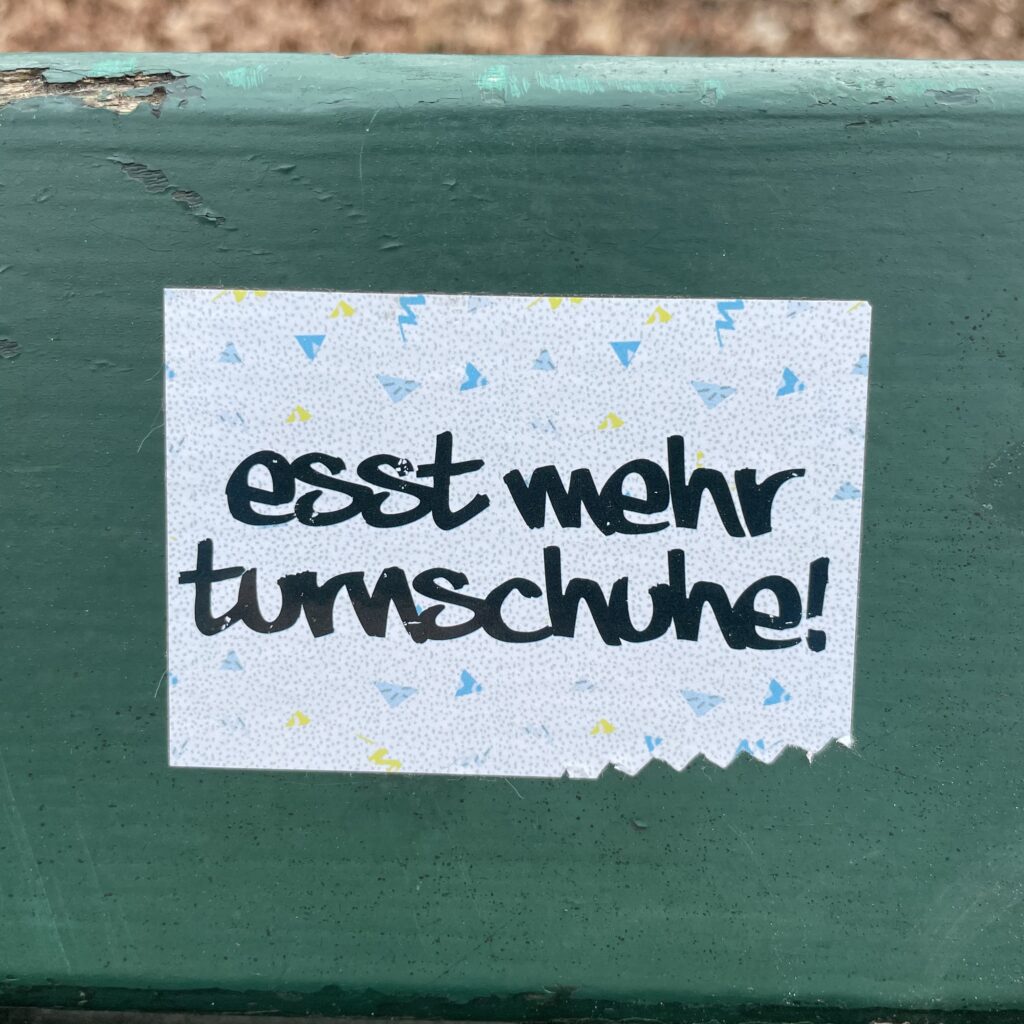 Esst mehr Turnschuhe