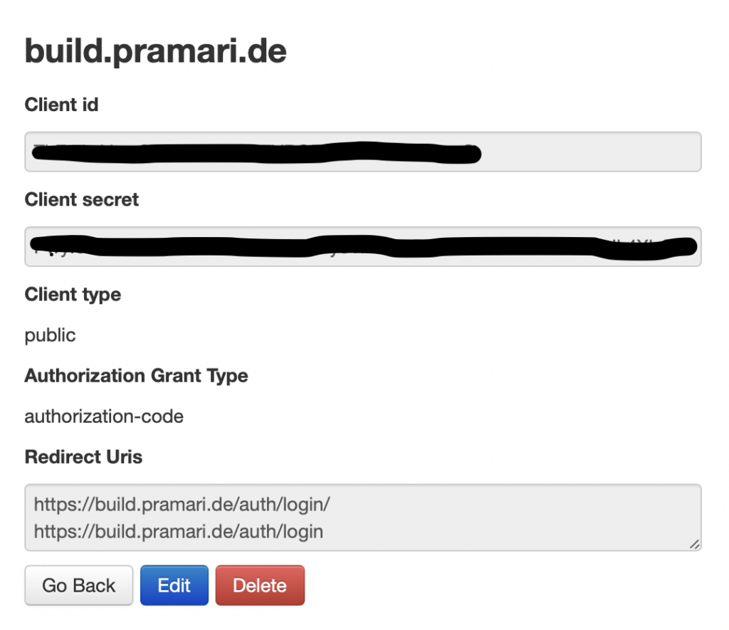 Configure OAuth2-Client in Jazzband's OAuth2 toolkit.